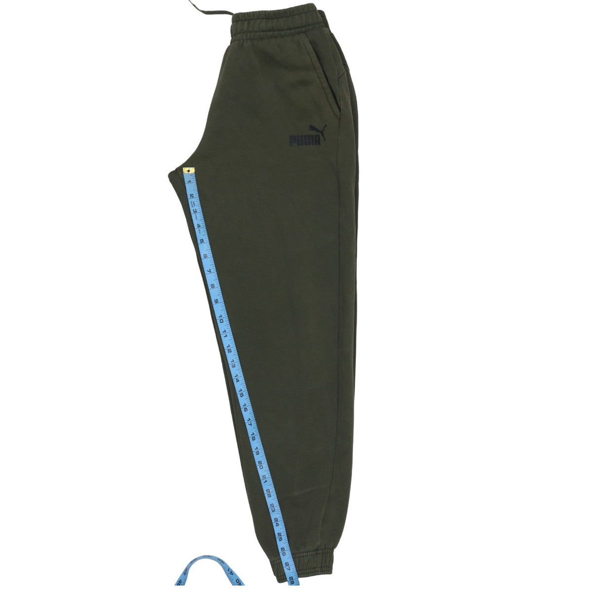 Puma Boys Green Jogger Sweatpants 15-16 Years Elastic Waist Pockets