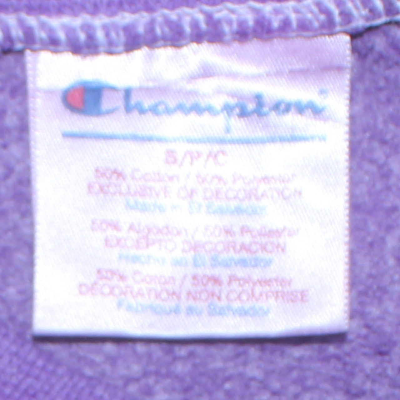 Champion Women's Purple Crew Neck Pullover Sweatshirt Size S