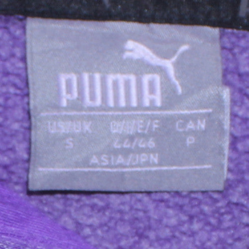 Puma Men's Purple Pullover Hoodie Small Graphic Logo Sportswear