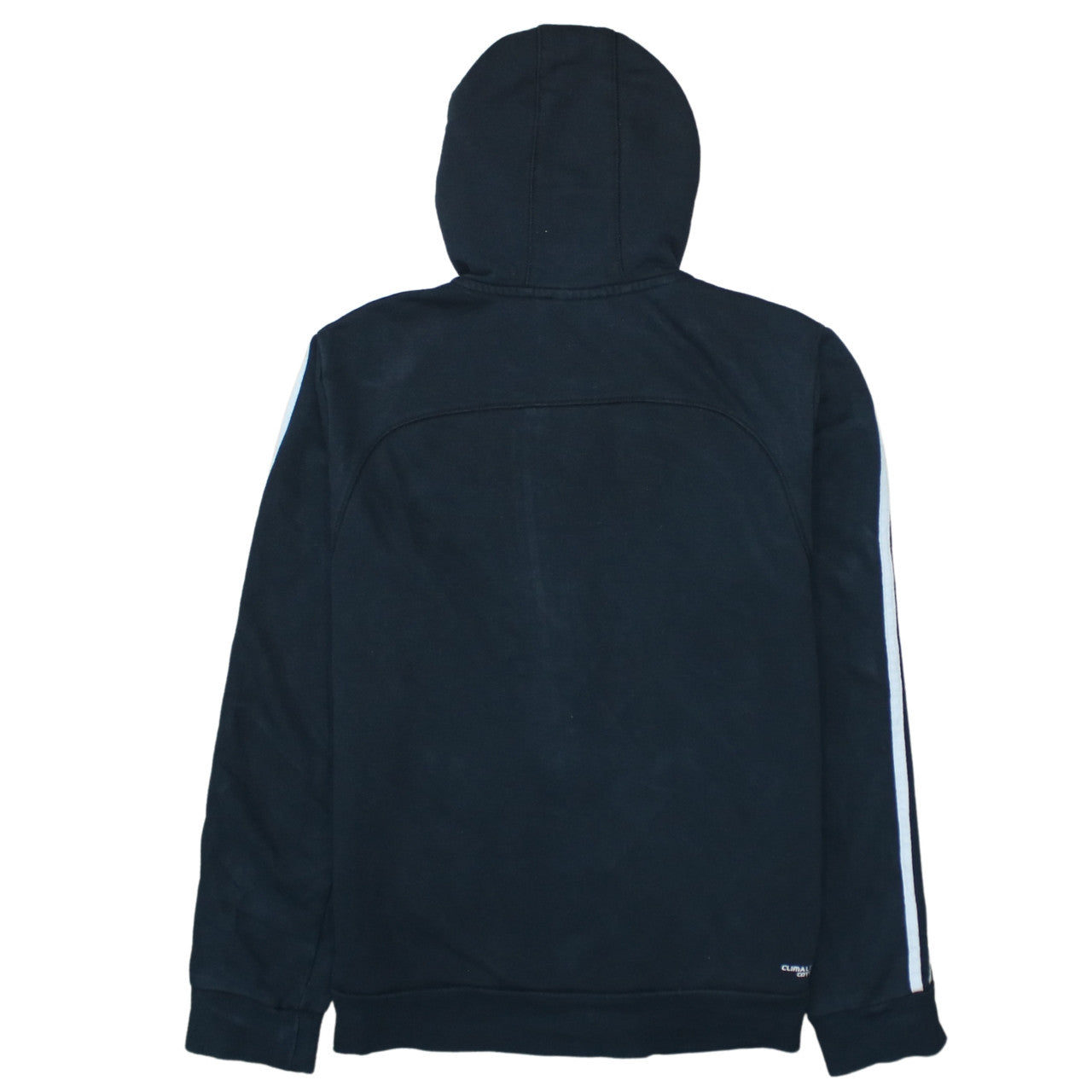 Adidas Womens Black Full Zip Hoodie M Essentials 3-Stripes Sportswear