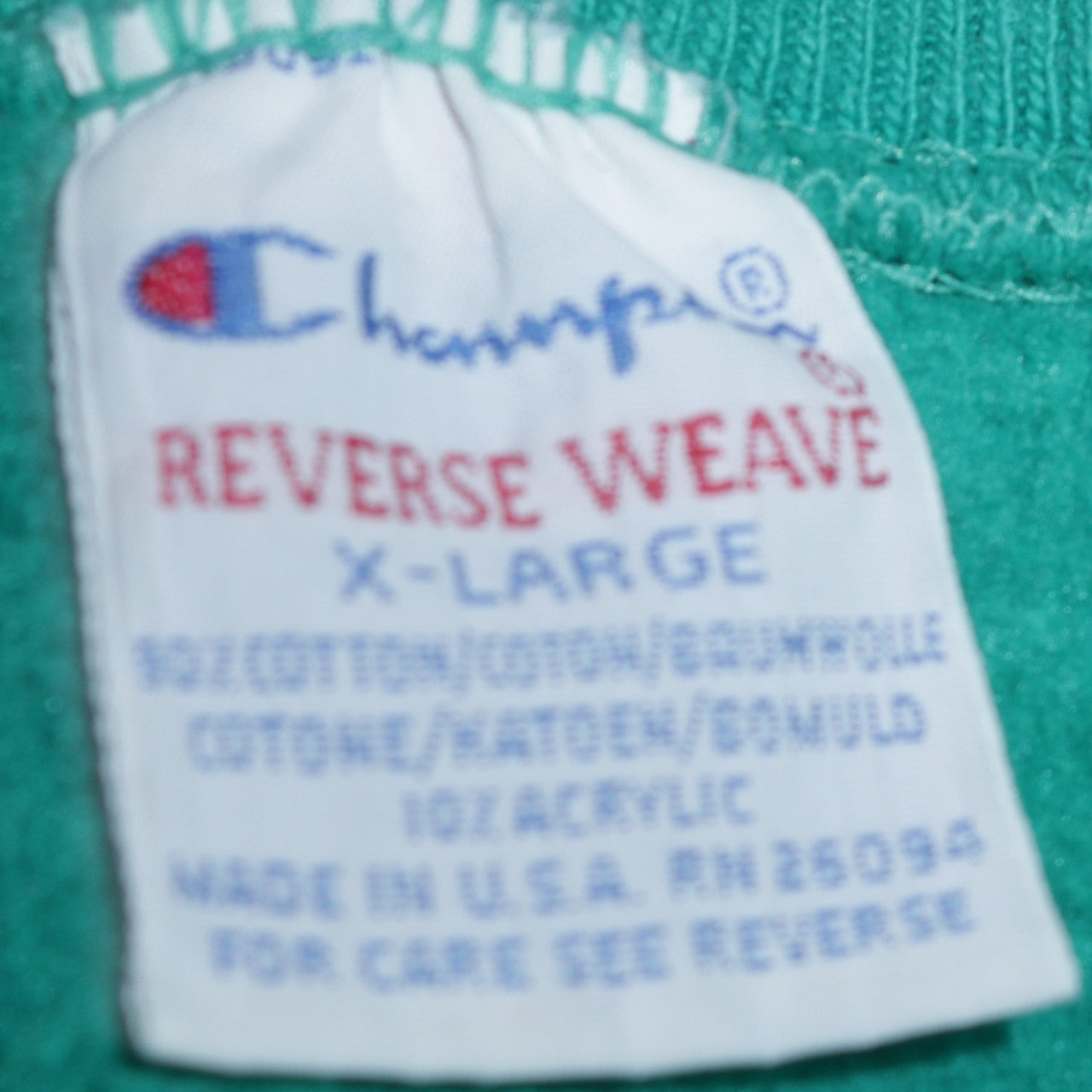Champion Men's Green XL Reverse Weave Hockey Graphic Sweatshirt