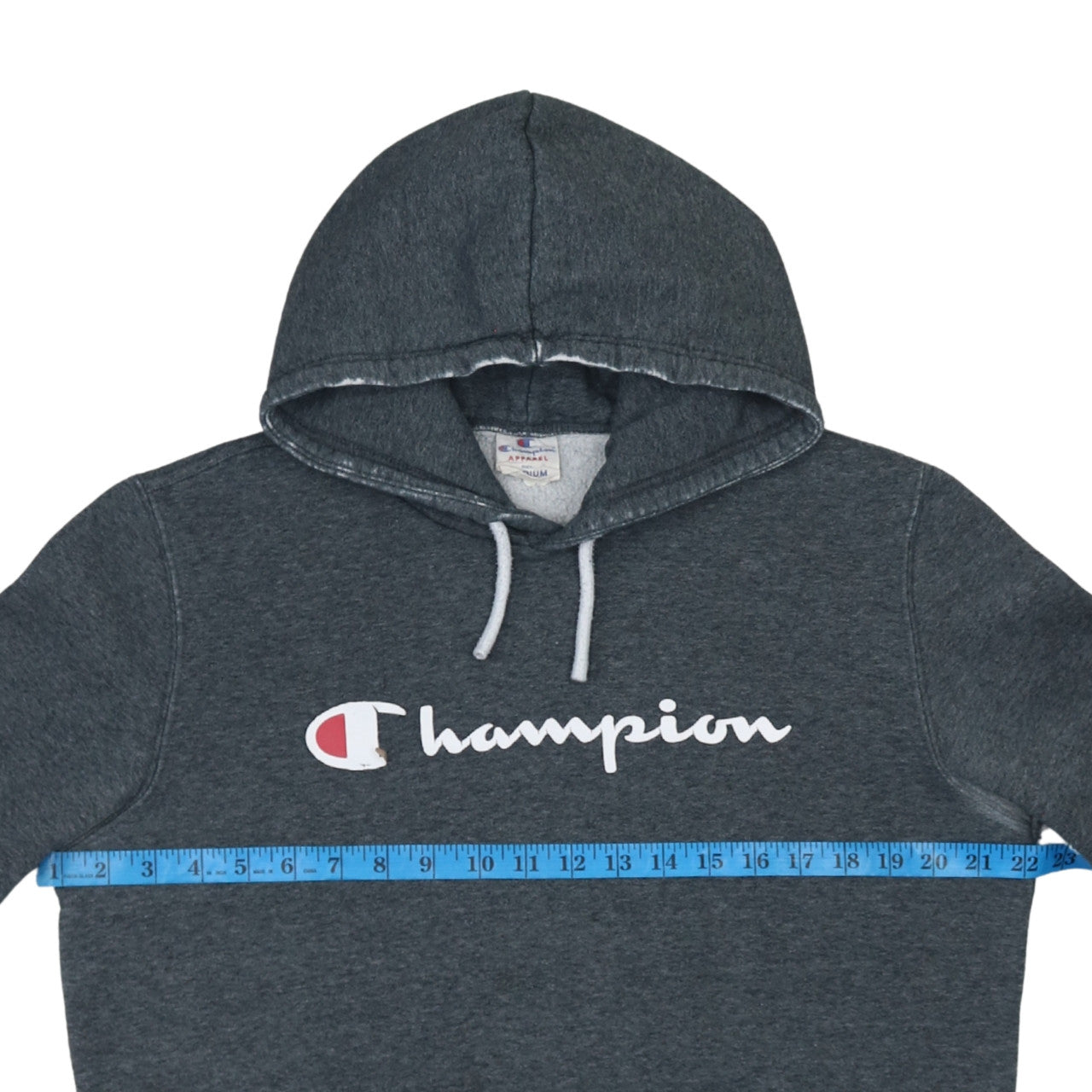 Champion Men’s Grey Pullover Hoodie Medium Logo Sportswear