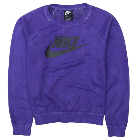 Nike Women's Purple Crew Neck Logo Pullover Sweatshirt XS