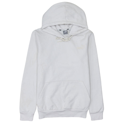 Puma Womens White Small Pullover Hoodie Sweatshirt Casual