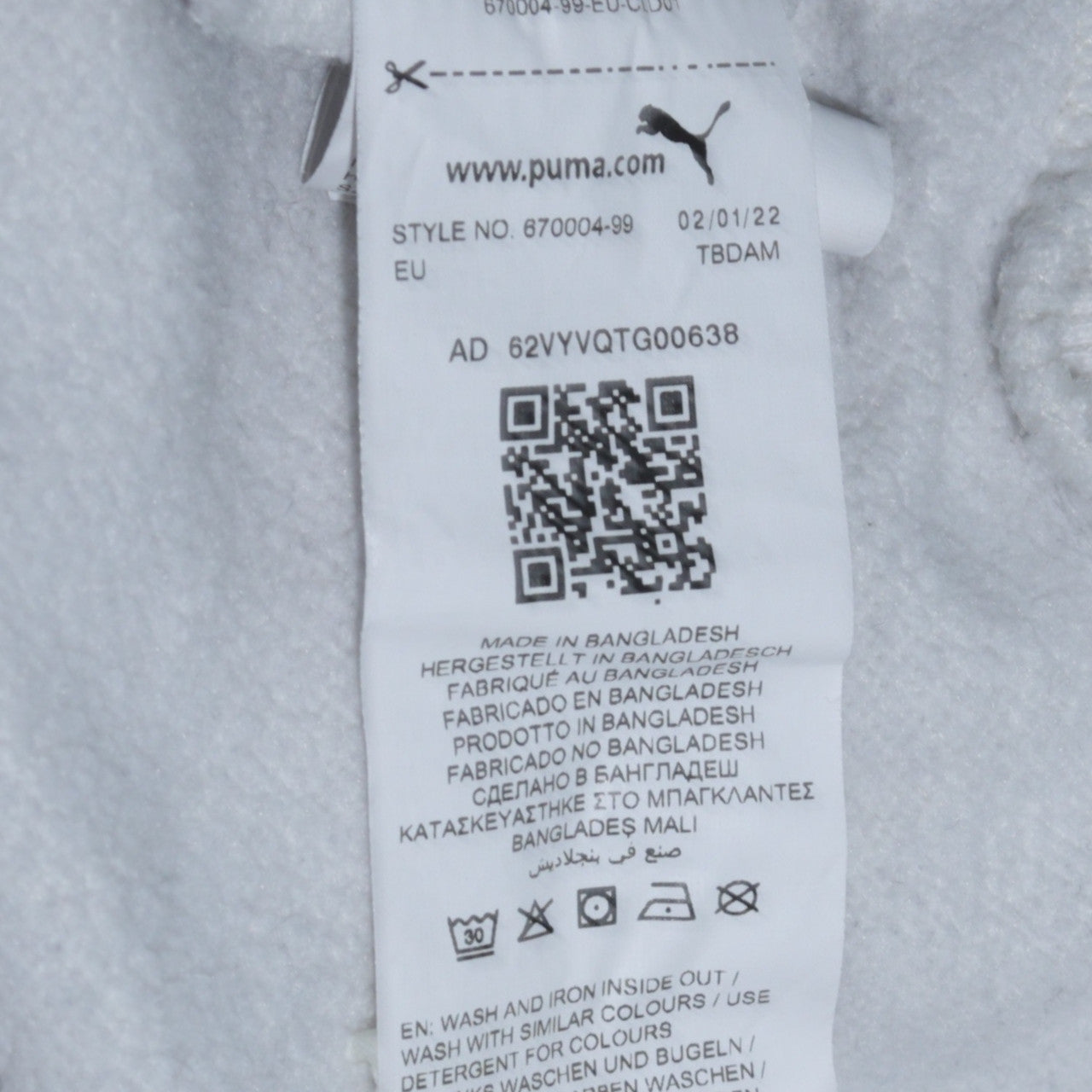 Puma Womens White Small Pullover Hoodie Sweatshirt Casual