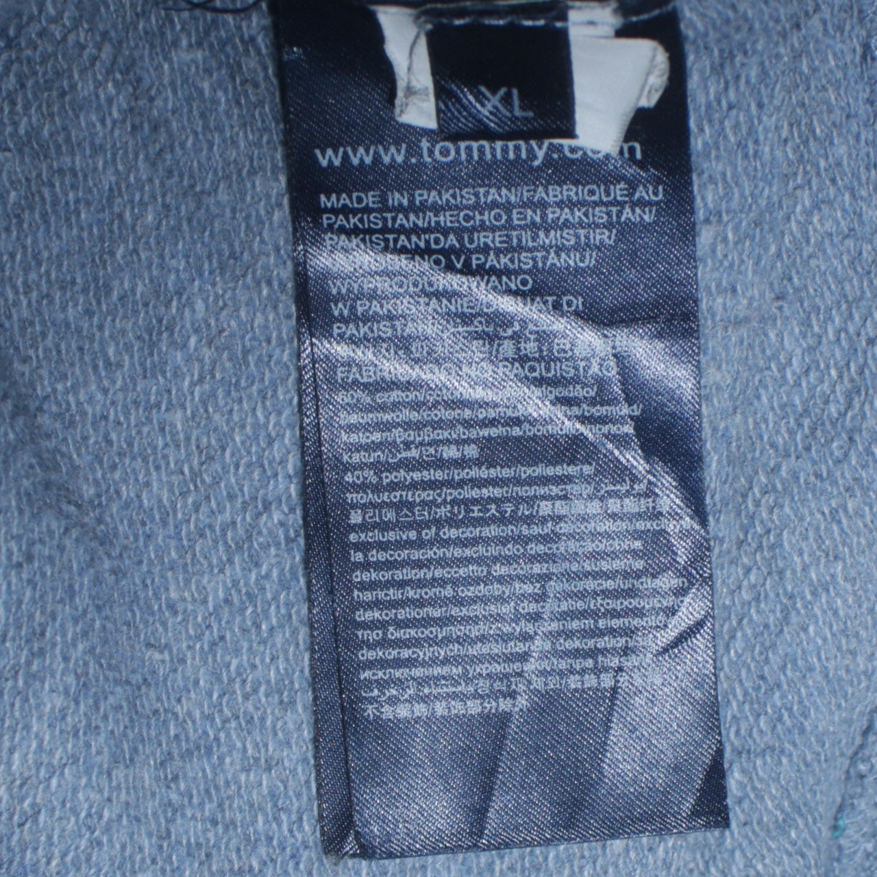 Tommy Hilfiger Men's Blue Full Zip Hoodie XL Classic Style