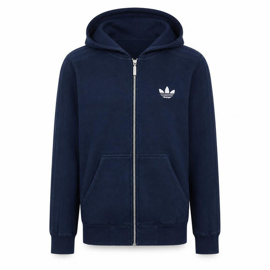 Adidas Men's Blue Full Zip Hoodie Size S Regular Fit