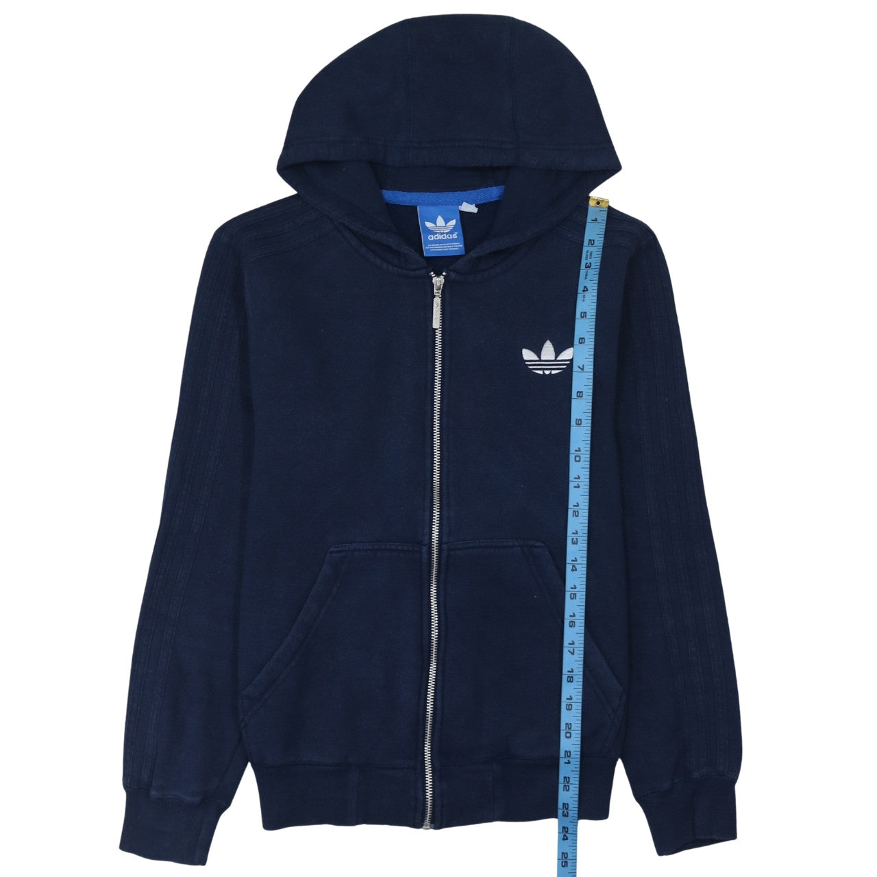Adidas Men's Blue Full Zip Hoodie Size S Regular Fit