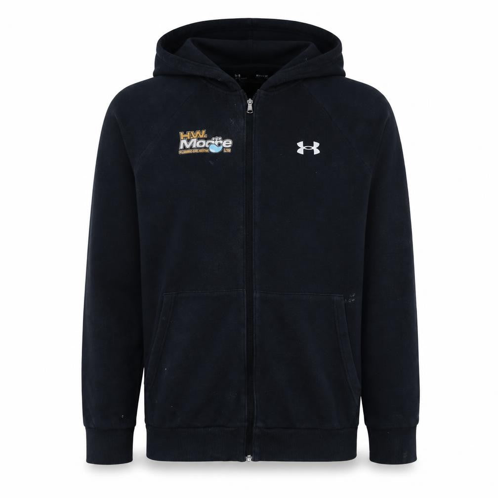 Under Armour Men's Black Full Zip Hoodie Small ColdGear Fleece