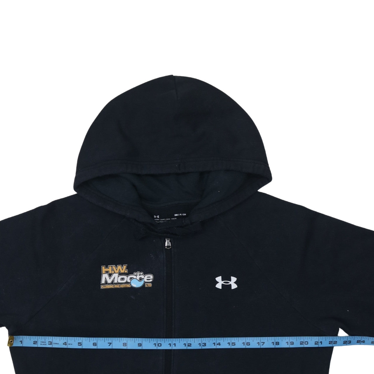 Under Armour Men's Black Full Zip Hoodie Small ColdGear Fleece