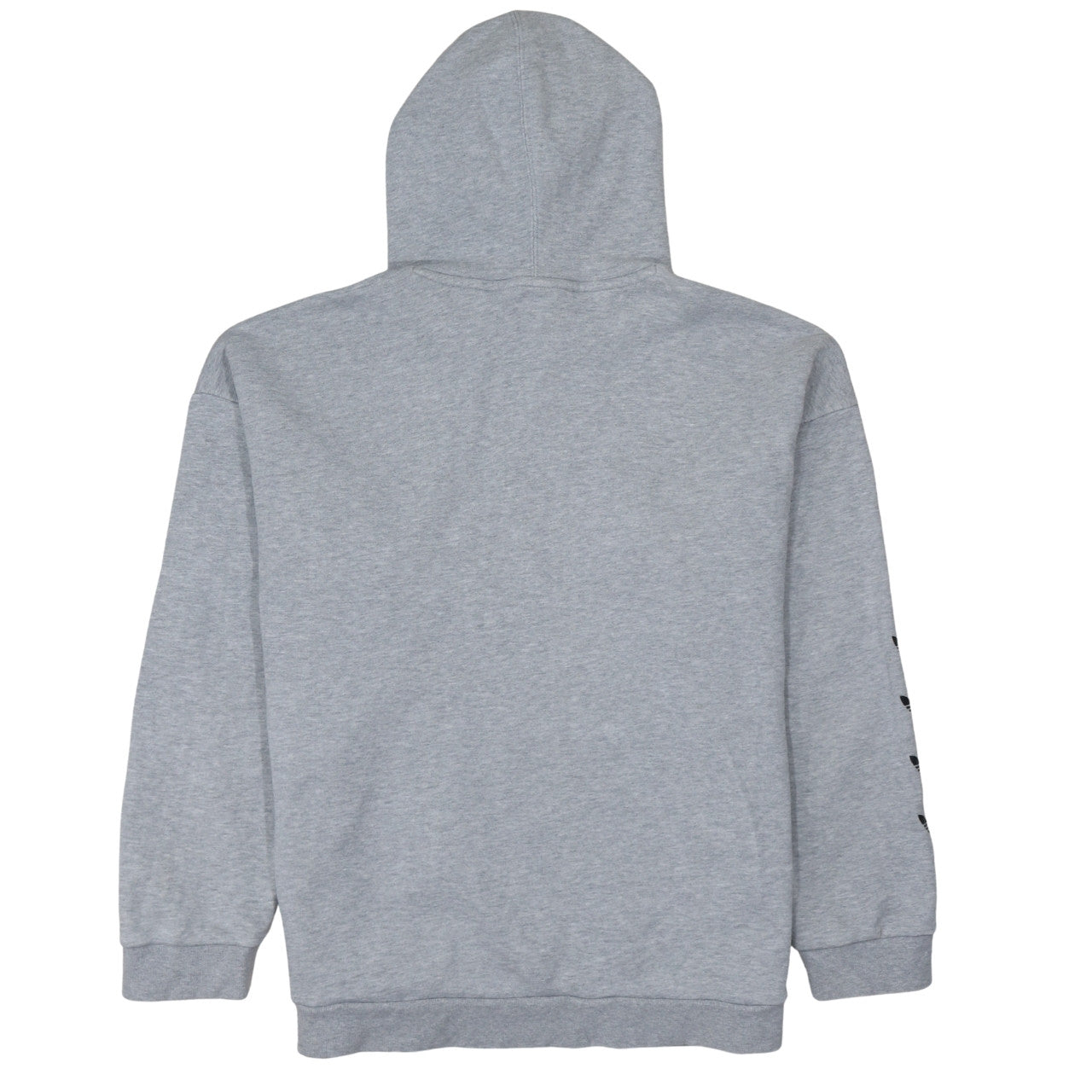 Adidas Womens Grey Size 12 Pullover Hoodie with Logo Sleeve Print