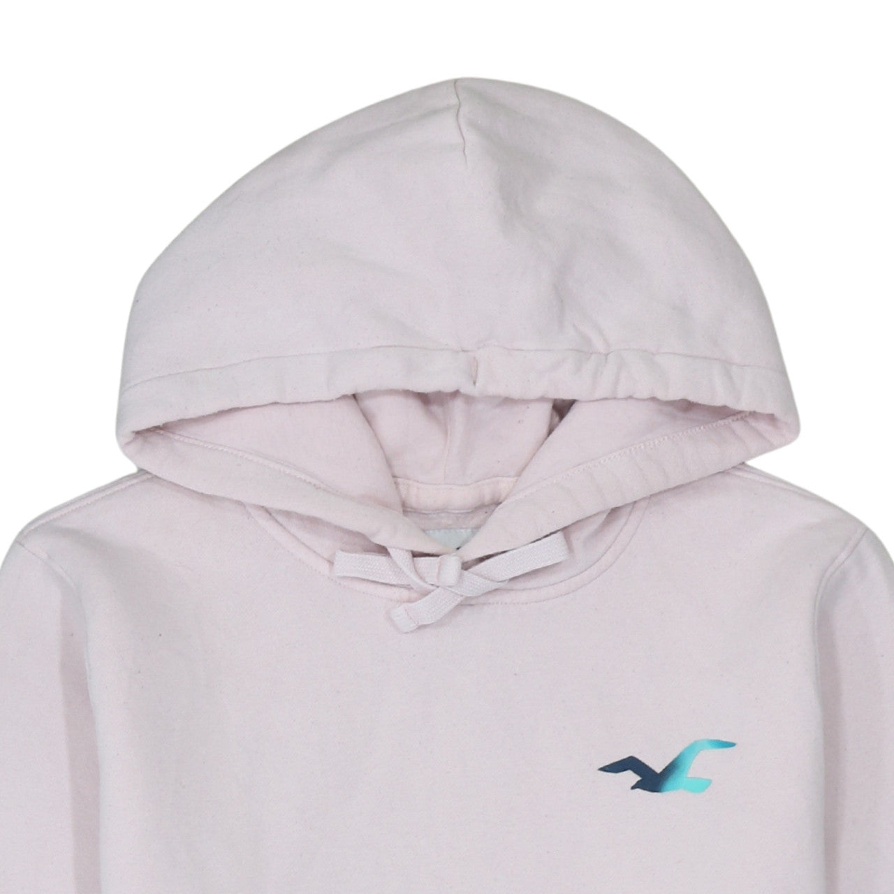 Hollister Womens Light Pink Hoodie L Pullover Logo Cotton Blend