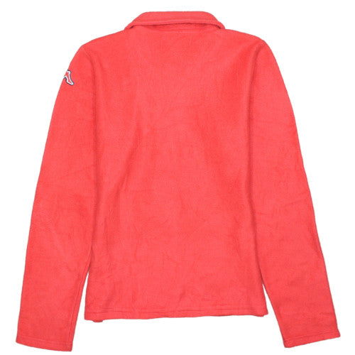 Kappa Womens Red Fleece 1/2 Zip Sweatshirt Medium Polyester