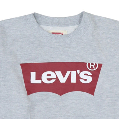 Additional view of Levi's boys’ grey sweatshirt 16 years crew neck logo pullover
