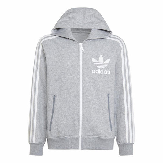 Adidas Mens Grey Full Zip Hoodie Small Cotton Blend Sportswear