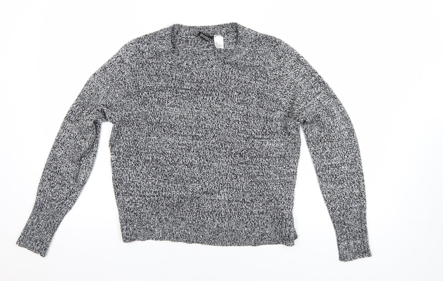 H&M Divided Women's Grey Knit Crew Neck Jumper Size 8