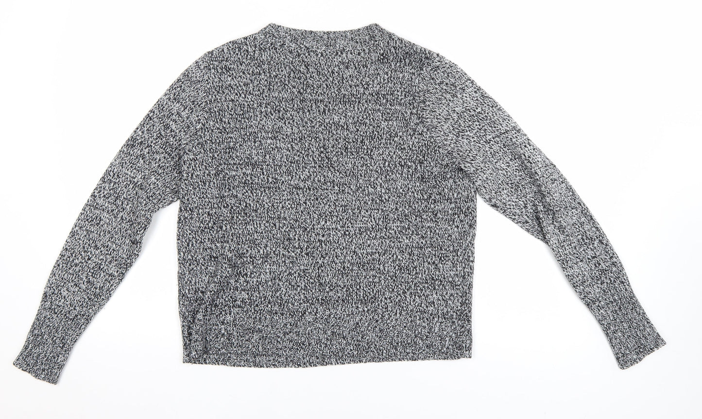 H&M Divided Women's Grey Knit Crew Neck Jumper Size 8
