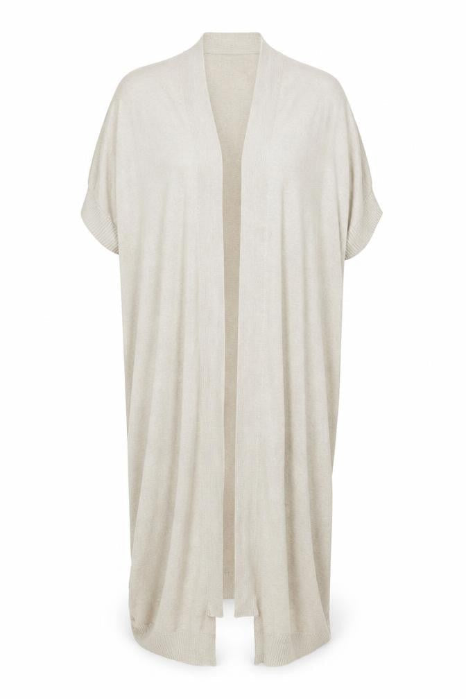 Esprit Women's Beige 2XL Lightweight Belted Knit Cardigan