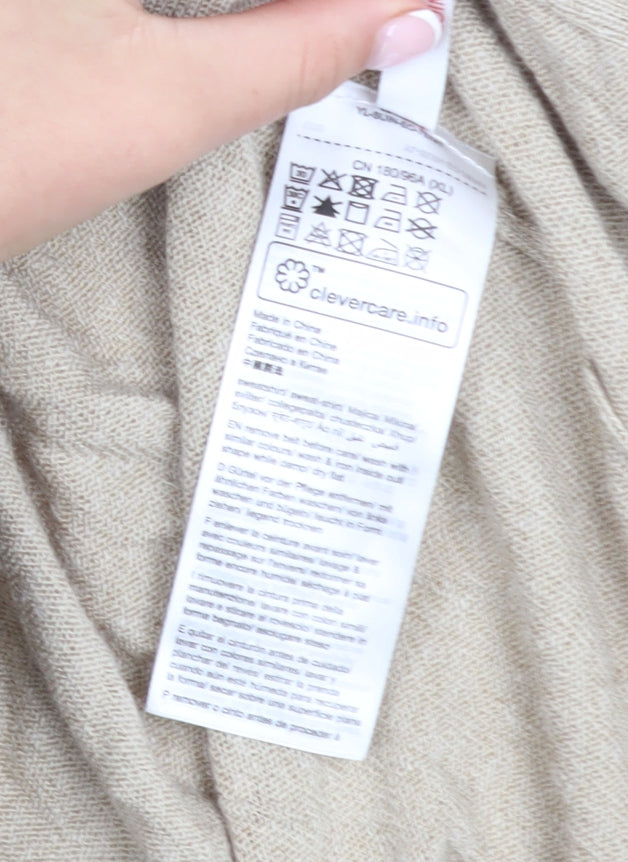 Esprit Women's Beige 2XL Lightweight Belted Knit Cardigan