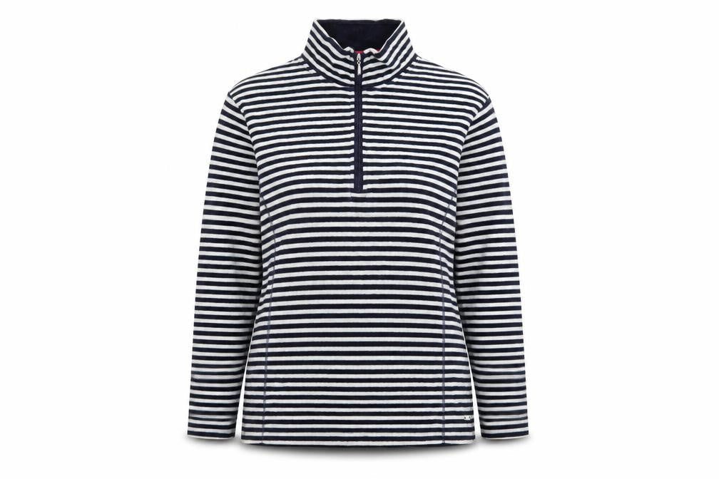 Dash Women’s Navy Stripe 1/2 Zip Pullover Sweatshirt Size 20