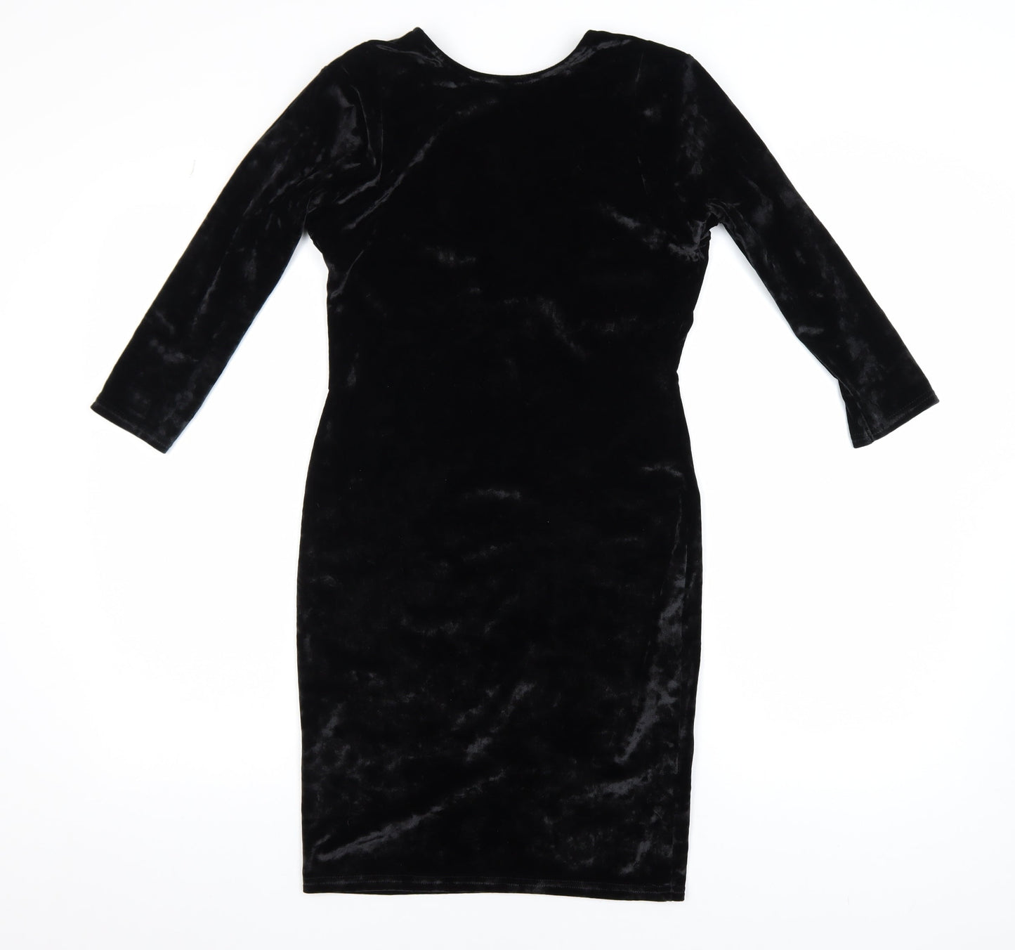 Miss Selfridge Women’s Black Velvet Bodycon Dress Size 10