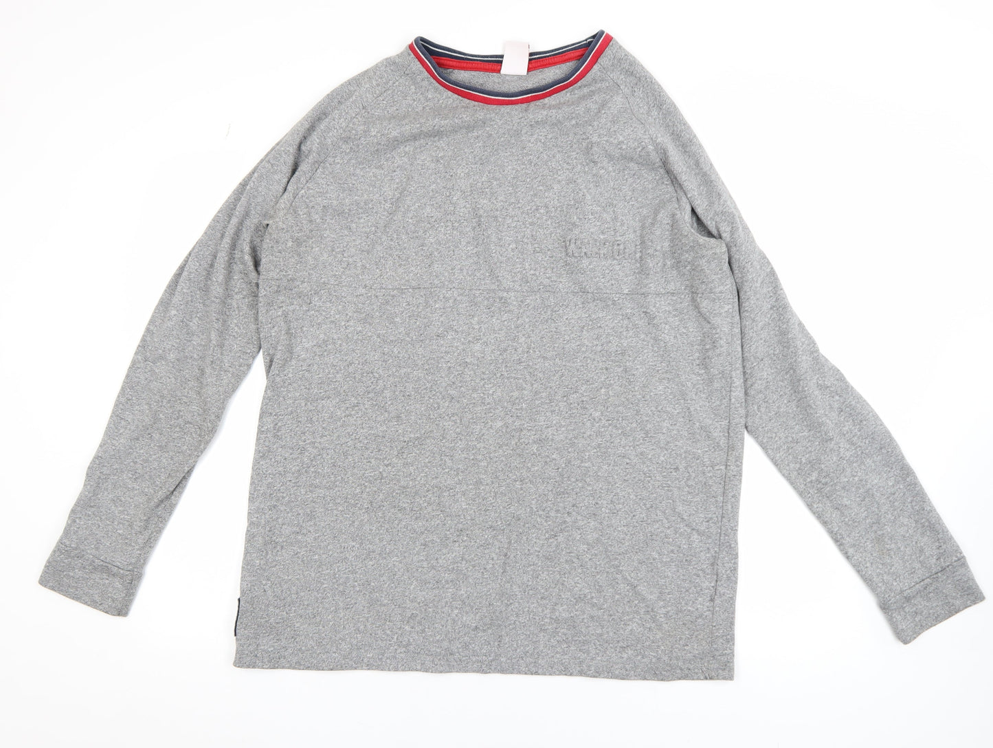 LFC Men's Grey XL Crew Neck Cotton Blend Pullover Jumper