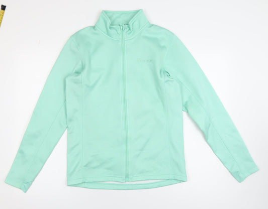 The Edge Women’s Green Soft Shell Jacket Size 14 Full Zip Lightweight