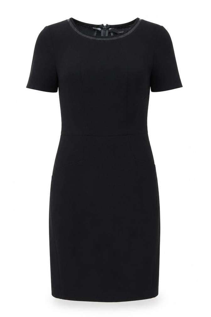 Next Women Black Size 12 Sheath Dress Short Sleeve Workwear
