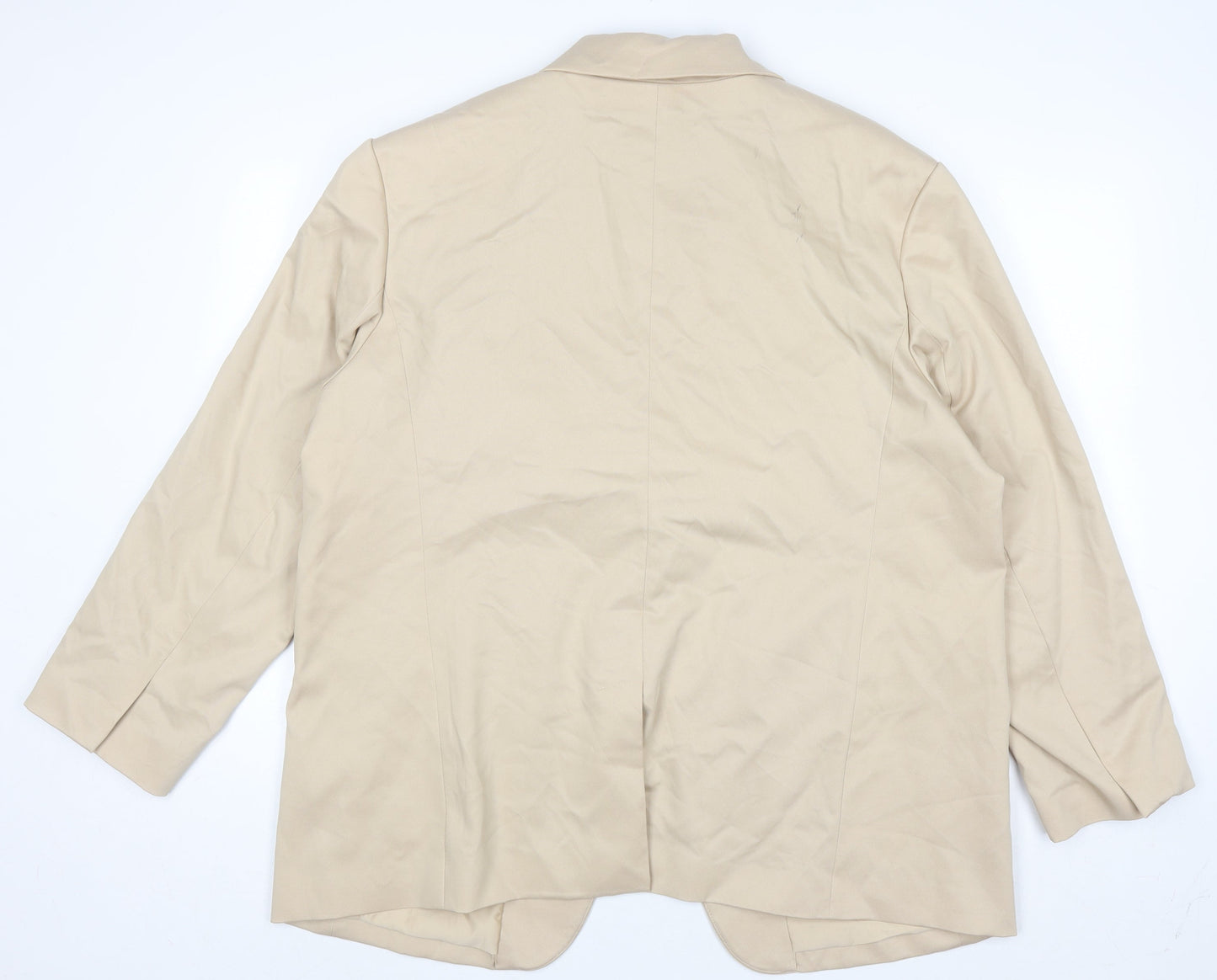 Marks and Spencer Women’s Beige Blazer Size 20 Single Breasted Mid-Length Jacket