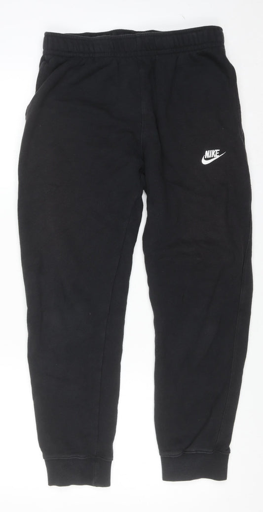 Nike Men's Black M Jogger Sweatpants Cotton Blend Elastic Waist Activewear