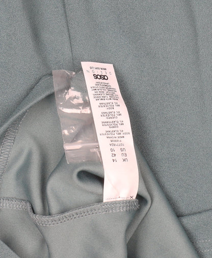 Brand and care label for ASOS DESIGN Women's Green Blazer Jacket UK14 Regular Fit Single-Breasted