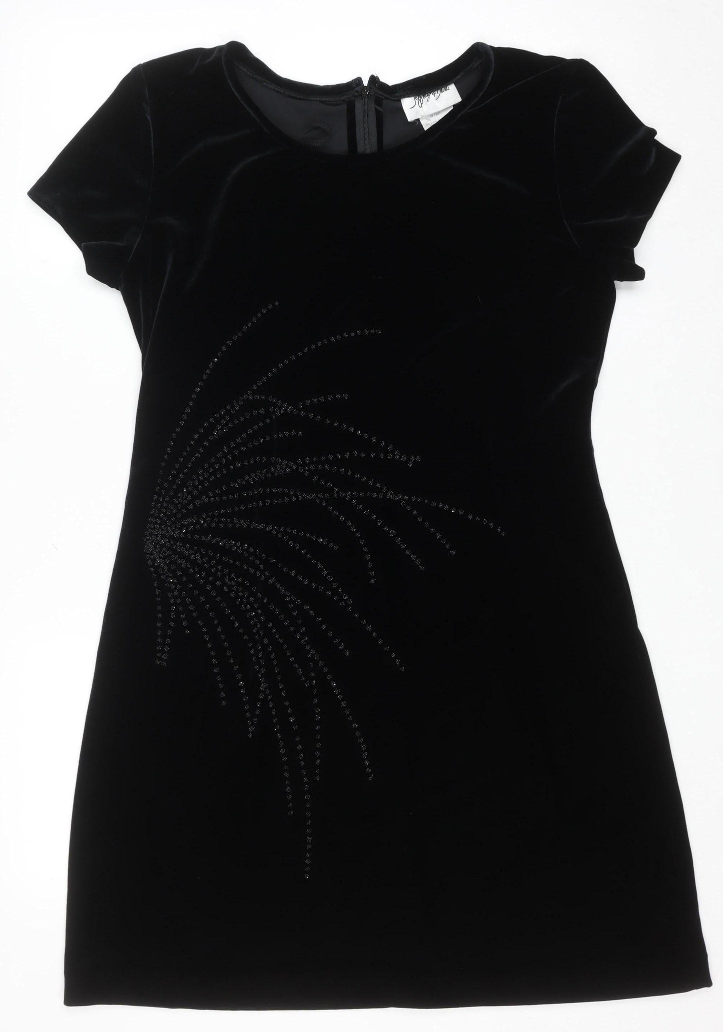 Jeffrey & Paula Women's Black Size 12 Velvet Sheath Party Dress