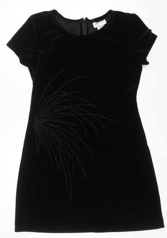 Jeffrey & Paula Women's Black Size 12 Velvet Sheath Party Dress