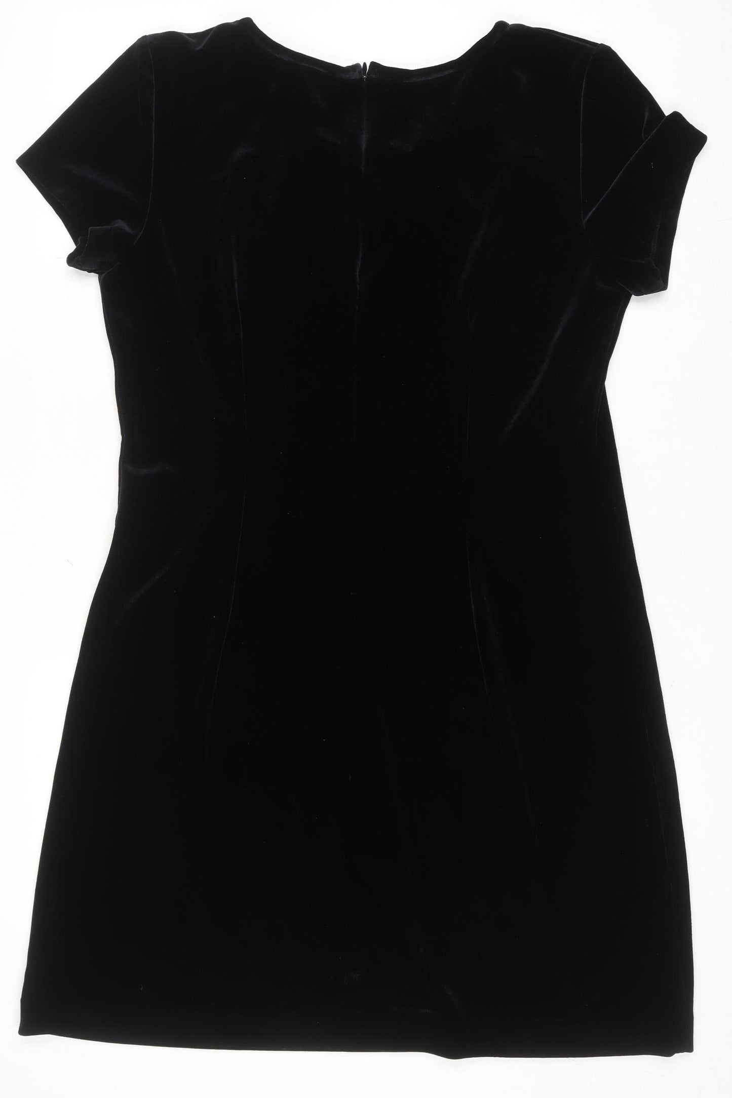 Jeffrey & Paula Women's Black Size 12 Velvet Sheath Party Dress