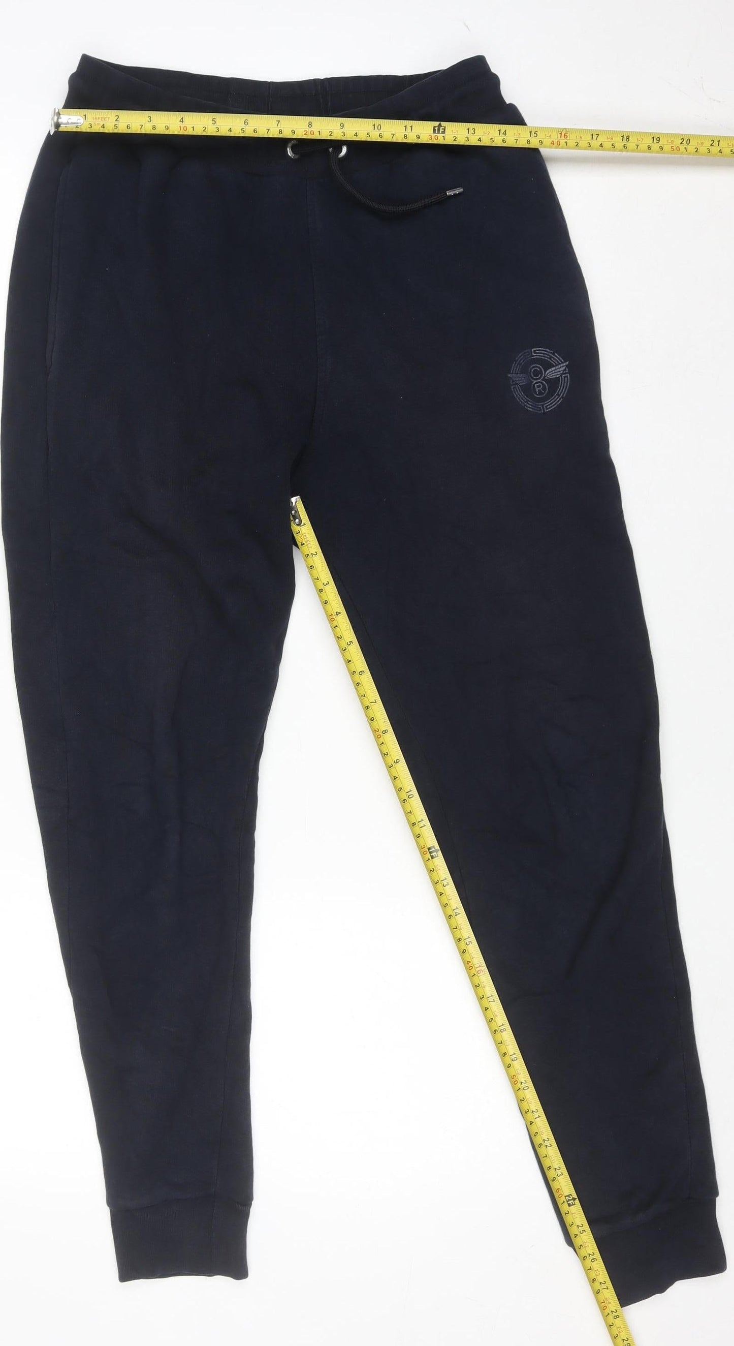 Creative Recreation Men's Black Small Jogger Sweatpants with Drawstring Waist