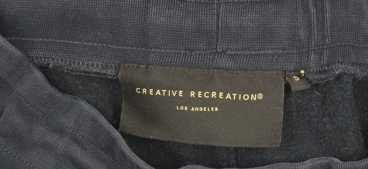 Creative Recreation Men's Black Small Jogger Sweatpants with Drawstring Waist