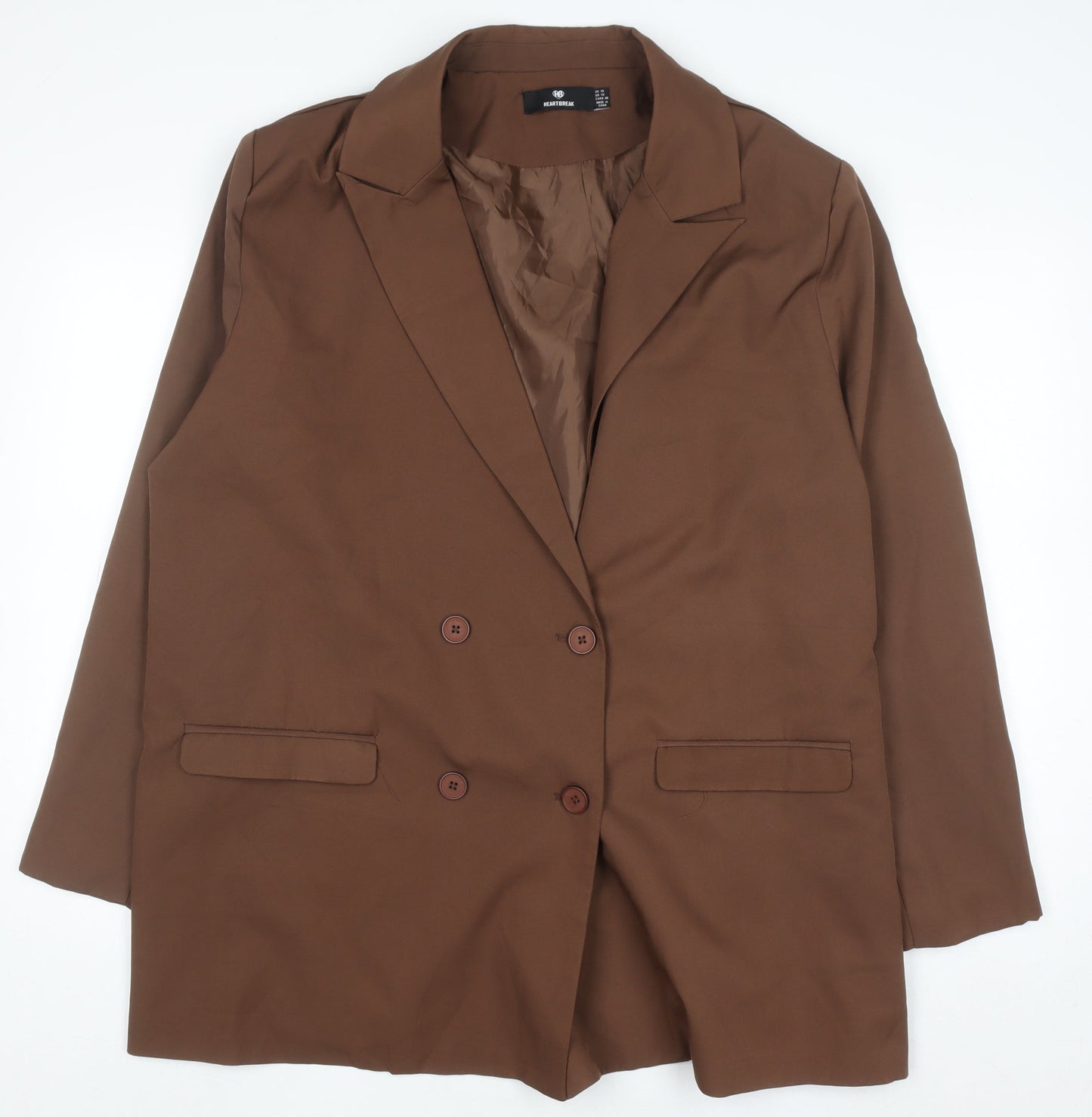 Heartbreak Womens Brown Blazer Jacket Size 18 Regular Fit