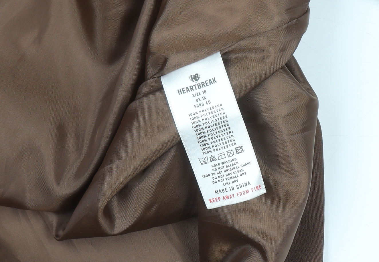Heartbreak Womens Brown Blazer Jacket Size 18 Regular Fit