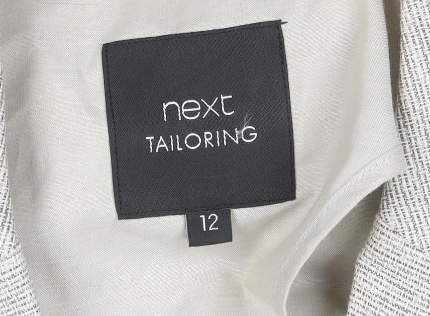 Next Women Beige Tailoring Blazer Size 12 Classic Workwear Style