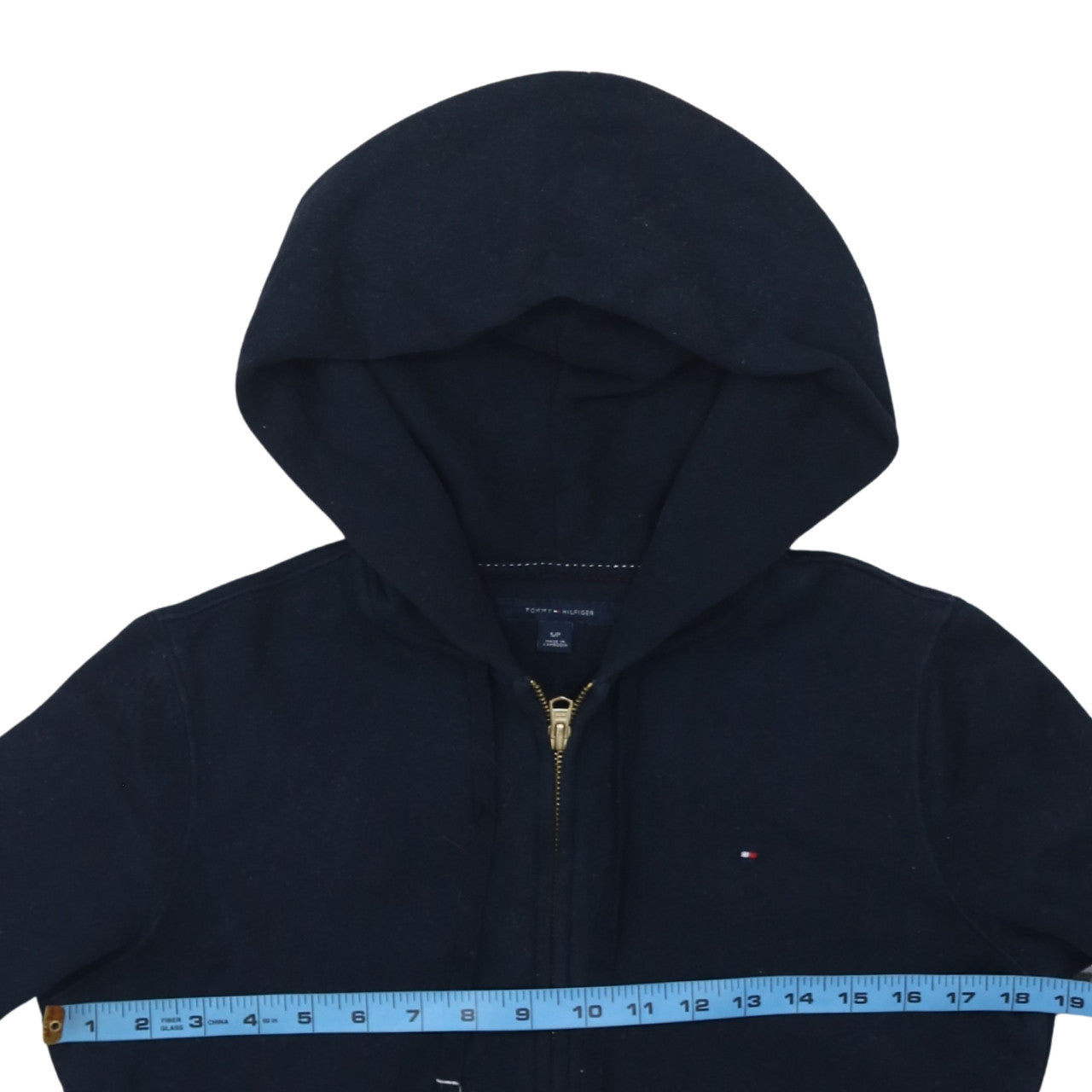 Tommy Hilfiger Men's Blue Full Zip Hoodie Size S Cotton Blend