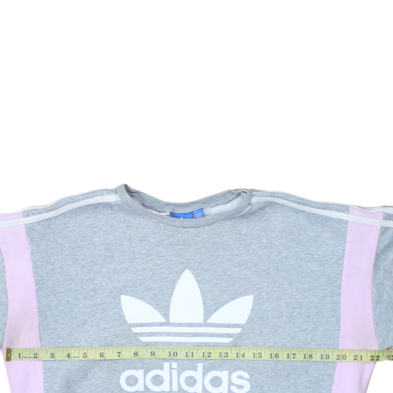 Adidas Girls Grey Pink Crew Neck Sweatshirt 13-14 Years Pullover Fleece