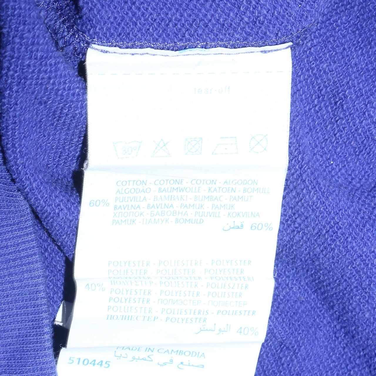 Champion Women's Blue Pullover Hoodie Medium Cotton Blend