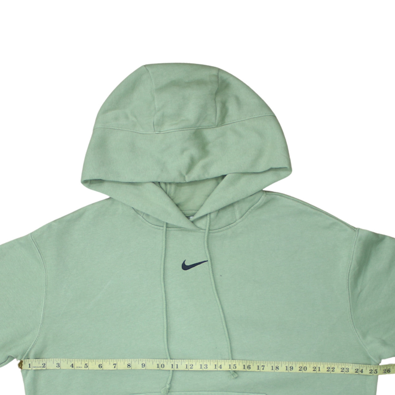 Nike Men's Green Pullover Hoodie Small Logo Fleece Sweatshirt