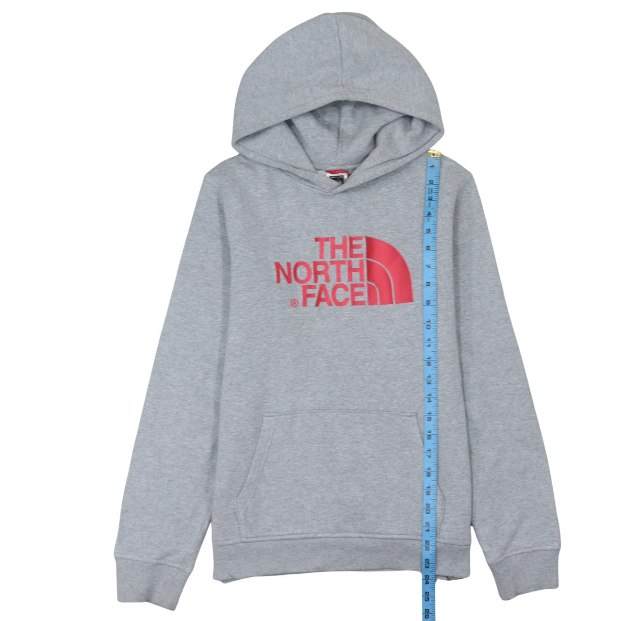 The North Face Girls Grey XL Logo Pullover Hoodie Sweatshirt