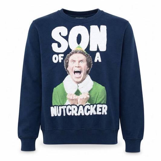 Cedar Wood State Men's Blue Elf Christmas Sweatshirt Size S