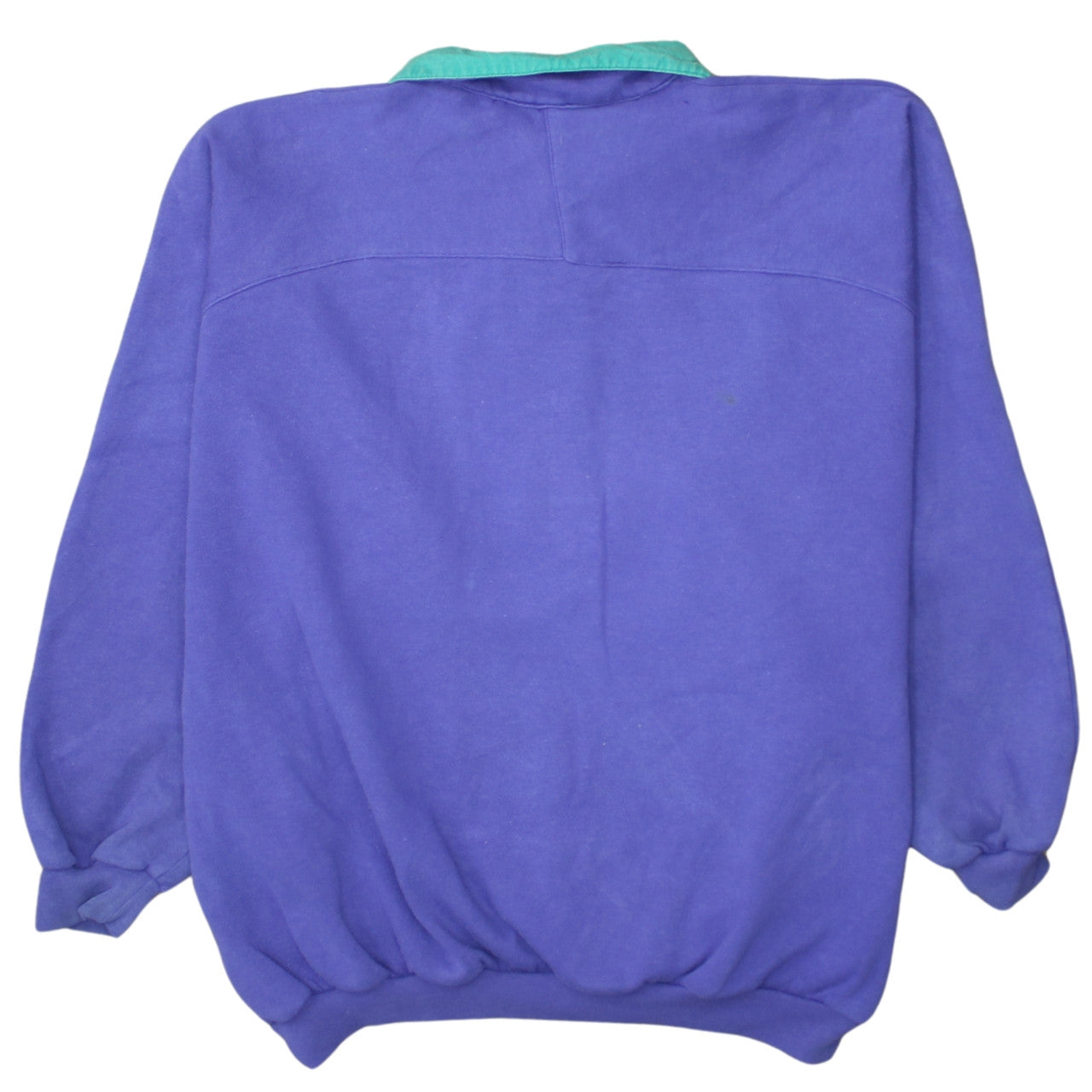 Adidas Purple Green 80s Golf Half Snap Sweatshirt Womens L Vintage