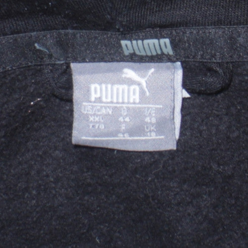 Puma Womens Black Full Zip Hoodie Size XL Logo Casual Sweatshirt