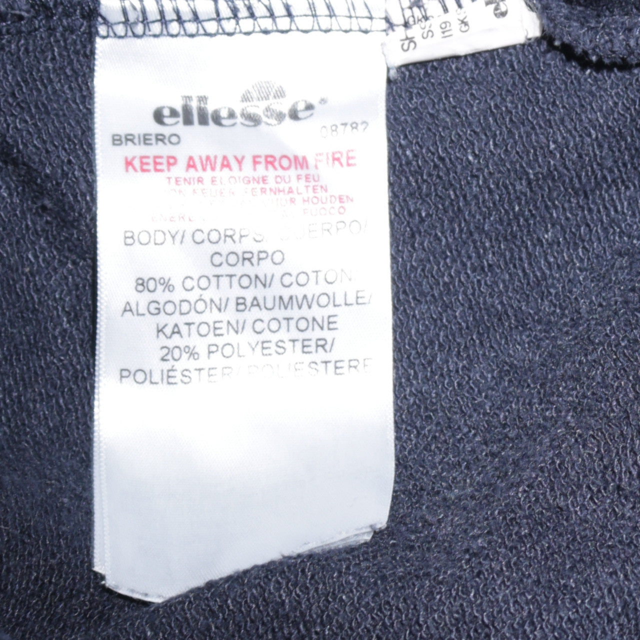 Ellesse Men's Black Full Zip Hoodie Size S Regular Fit