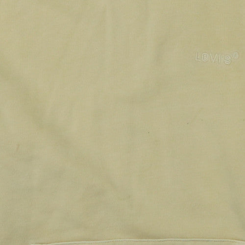 Levi’s Women Beige Pullover Hoodie Medium Relaxed Fit Sweatshirt