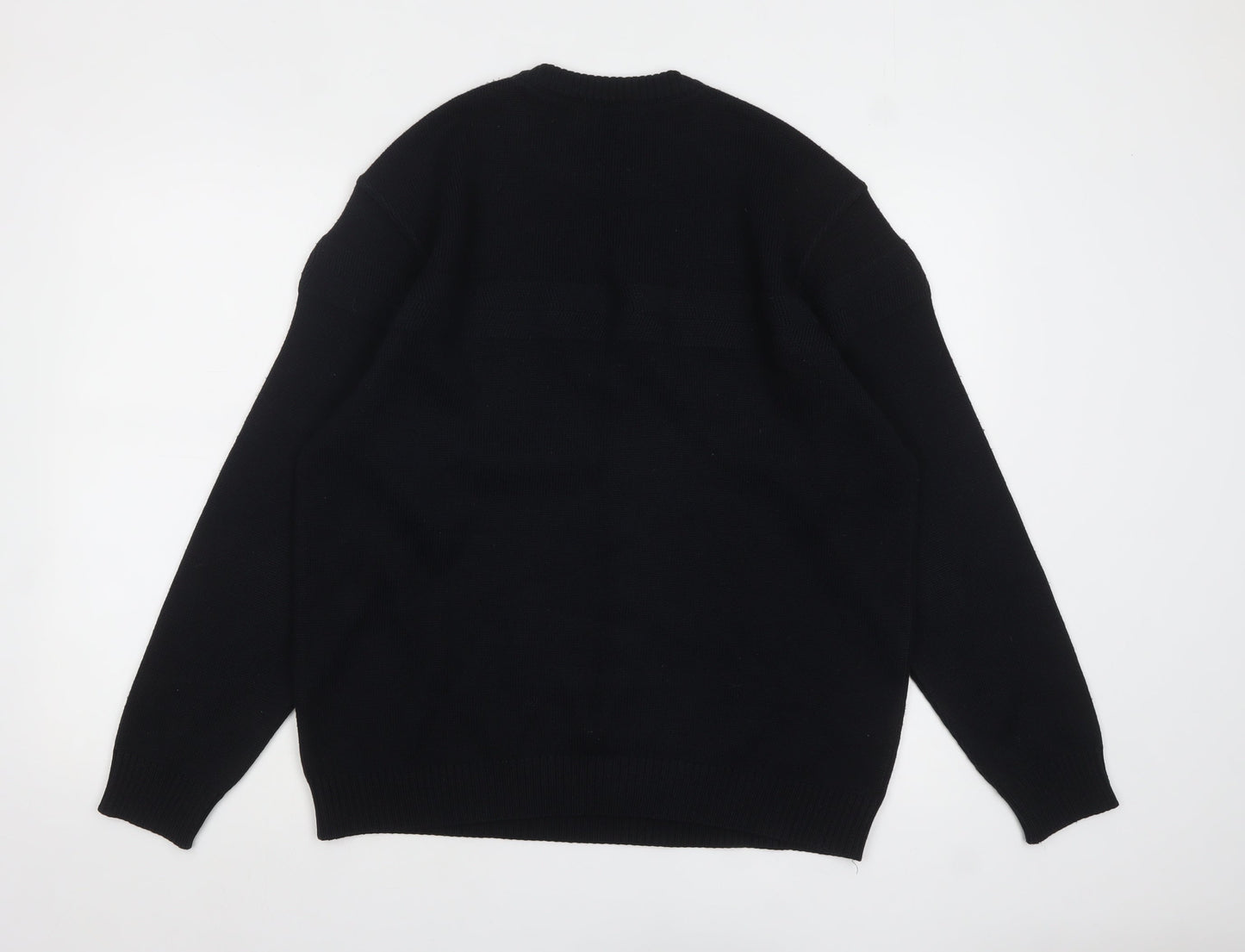 Marks and Spencer Men’s Navy Blue Wool Blend Pullover Jumper Size L
